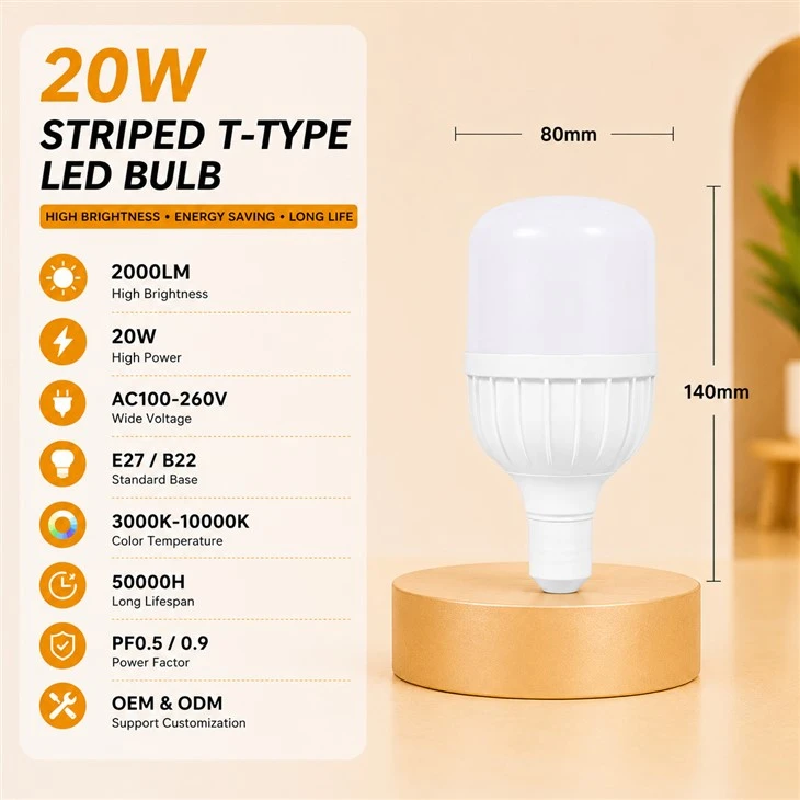 Ribbed Straight Tower LED Bulb factory