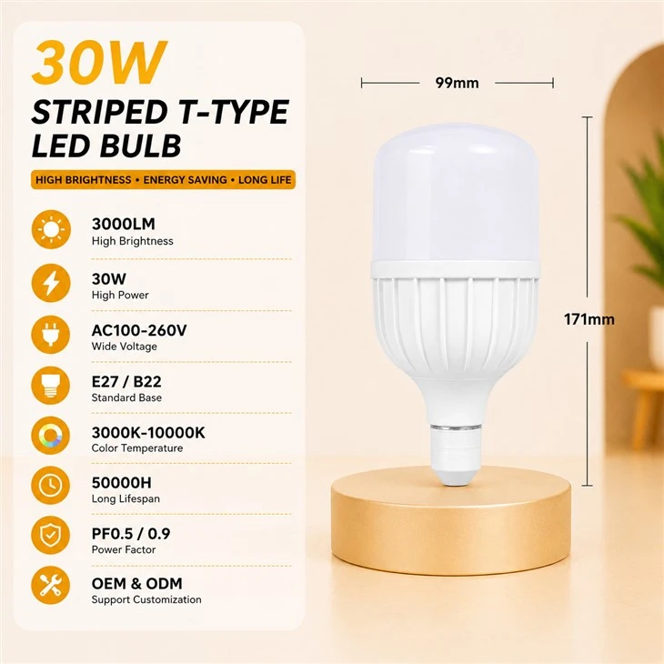 Vertical Grain LED T Lamp factory
