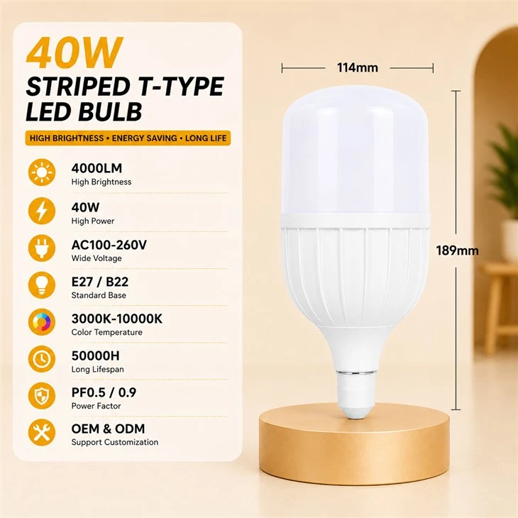 Vertical Texture T Shape Bulb factory